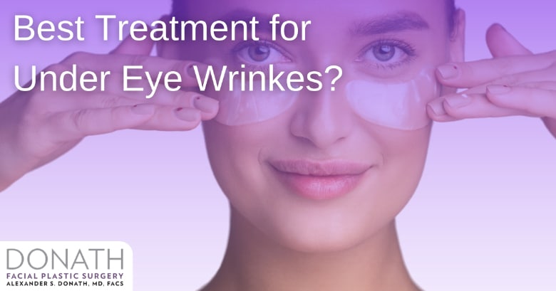 There are many treatment options for the area under the eyes, ranging from chemical peels of varying strengths to Botox, fillers, and surgery.