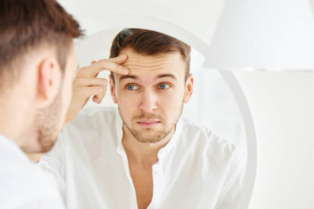 A brow lift can help men achieve a smooth forehead with natural results.