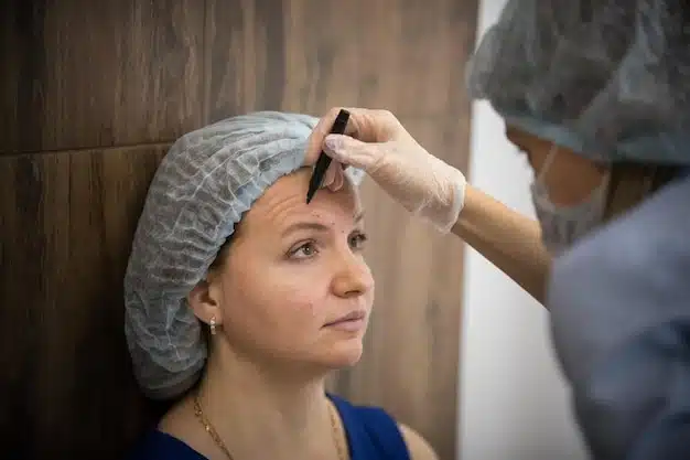 Managing swelling during first week post brow lift